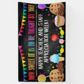 キャンディ甘いテーマ先生感謝ウィークバナー 横断幕 (縦)