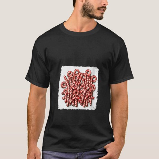 キャンディ甘おもしろいしょクルーCandy甘い愛クリスマスP Tシャツ (正面)