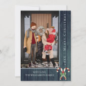 キャンディ素朴キャンズクリスマス |ティール（緑がかった色）フォトカード シーズンカード (正面)