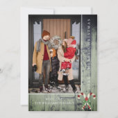 キャンディ素朴キャンズクリスマス |緑のフォトカード シーズンカード (正面)