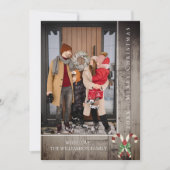 キャンディ素朴キャンズクリスマス |茶色のフォトカード シーズンカード (正面)