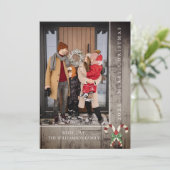 キャンディ素朴キャンズクリスマス |茶色のフォトカード シーズンカード (スタンド正面)