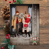 キャンディ素朴キャンズクリスマス |茶色のフォトカード シーズンカード