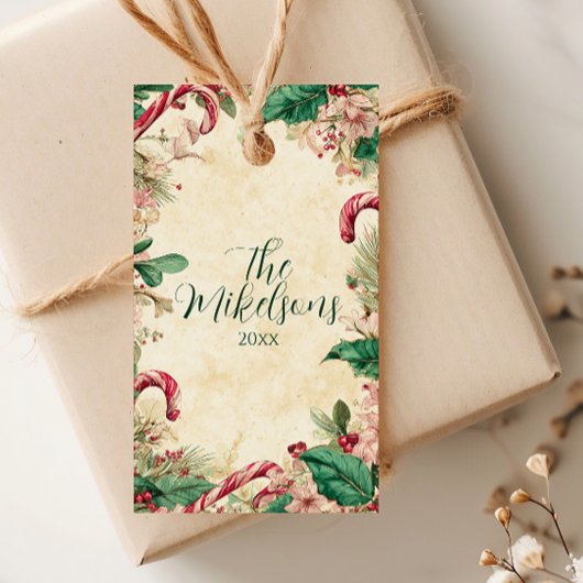 キャンディ素朴ケーンクリスマスパーティー ギフトタグ