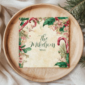 キャンディ素朴ケーンクリスマスパーティー スタンダードカクテルナプキン