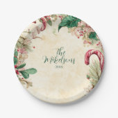 キャンディ素朴ケーンクリスマスパーティー ペーパープレート (正面)