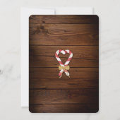 キャンディ素朴ケーンフレームファミリーフォトクリスマス 招待状 (裏面)