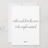 キャンディ結婚ケーキーの金ゴールドカラーカップル シーズンカード (裏面)