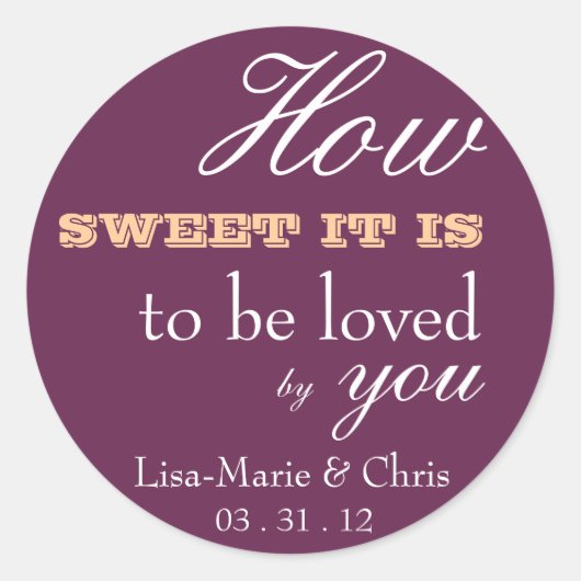 キャンディ結婚ステッカー ラウンドシール (正面)