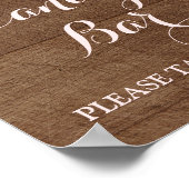 キャンディ結婚バーのサインピンクウォーターカラーウッド ポスター (角)