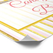 キャンディ結婚バーのサイン、ピンク棒つきキャンデー ポスター (角)