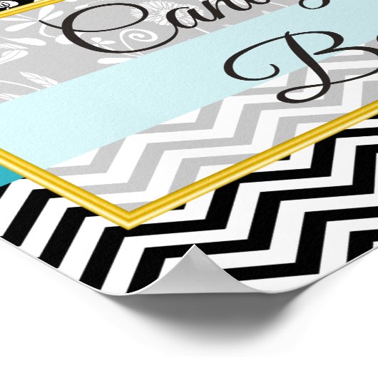 キャンディ結婚バーのサイン、ヴィンテージカメラ ポスター (角)