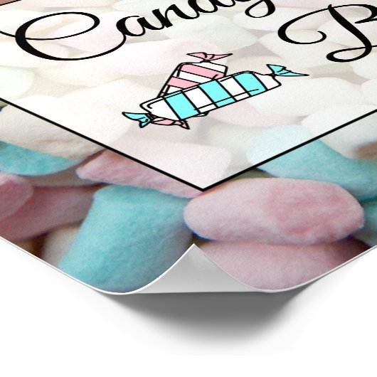 キャンディ結婚バーのベビーシャワーの看板ポスター ポスター (角)