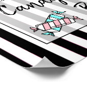 キャンディ結婚バーのベビーシャワーの看板ポスター ポスター (角)