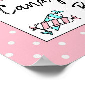 キャンディ結婚バーのベビーシャワーの看板ポスター ポスター (角)