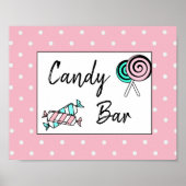 キャンディ結婚バーのベビーシャワーの看板ポスター ポスター (正面)
