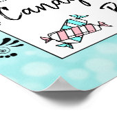 キャンディ結婚バーのベビーシャワーの看板ポスター ポスター (角)