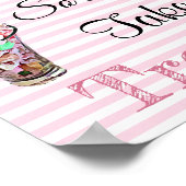 キャンディ結婚ビュッフェの看板、ピンク色のキャンディ ポスター (角)