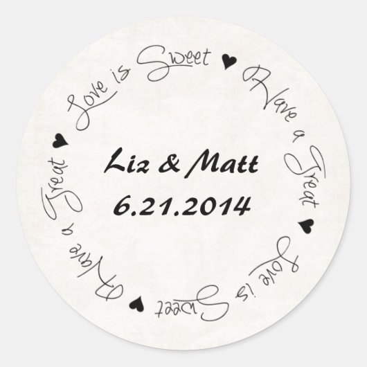 キャンディ結婚ーパーティー特典ステッカー ラウンドシール (正面)