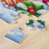 キャンディ絵画ジンガーカラフルパンの家の ジグソーパズル (側面)