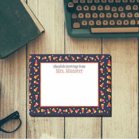 キャンディ縁どコーンパーソナライズされたハロウィーン ポストイット