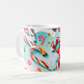 キャンディ缶とハート コーヒーマグカップ (正面左)