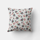 キャンディ缶と緑のパターン クッション (裏面)