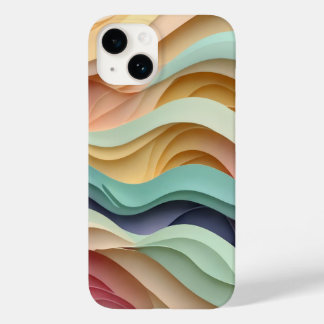 キャンディ色の波ストライプ状 Case-Mate iPhone 14ケース