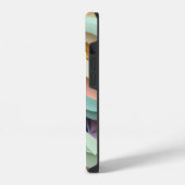 キャンディ色の波ストライプ状 iPhoneケース (左側面)