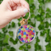 キャンディ色の花 キーホルダー (手)