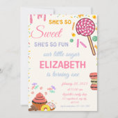 キャンディ誕生日スイーツお祝いキャンディランド 招待状 (正面)