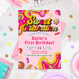 キャンディ誕生日招待状キャンディスウィートパーティー 招待状