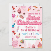 キャンディ誕生日招待状ザファーストパーティー 招待状 (正面)