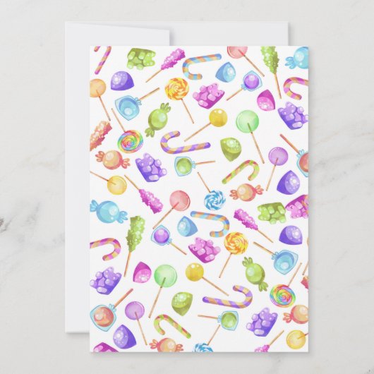 キャンディ誕生日 招待状 (裏面)