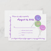 キャンディ財宝メッセージ文字応答カード 出欠カード (正面/裏面)