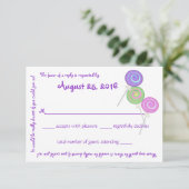 キャンディ財宝メッセージ文字応答カード 出欠カード (スタンド正面)