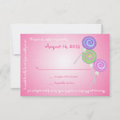 キャンディ財宝メッセージ文字応答カード 出欠カード (正面)