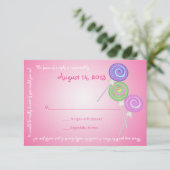 キャンディ財宝メッセージ文字応答カード 出欠カード (スタンド正面)