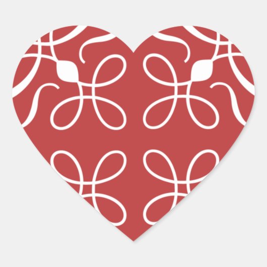 キャンディ赤いハートシールの渦巻き ハートシール (正面)