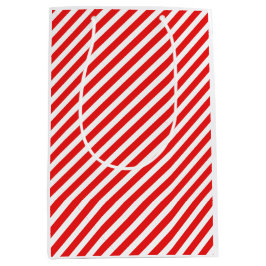 キャンディ赤と白のような可愛い ミディアムペーパーバッグ