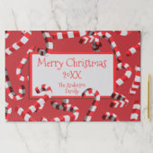 キャンディ赤と白キャンズクリスマス紙ランチョンマット ペーパーパッド (インサイチュ)
