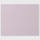 キャンディ赤と白キャンズパープルクリスマス ラッピングペーパー (フラット)