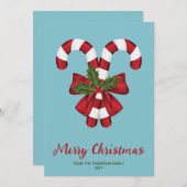 キャンディ赤と白キャンヌオンブルーと文字 シーズンカード (正面/裏面)