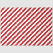 キャンディ赤と白ケインストライプのティッシュペーパー 薄葉紙 (正面)