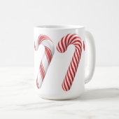 キャンディ赤と白ケーンクリスマスマグカップ コーヒーマグカップ (正面右)