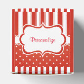 キャンディ赤と白ストライプーとサンタクロース フェイバーボックス (上部)