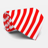 キャンディ赤と白ストライプー ネクタイ (ロール)