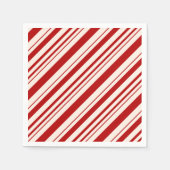 キャンディ赤と白ーの皮を剥いた スタンダードカクテルナプキン (正面)