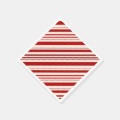 キャンディ赤と白ーの皮を剥いた スタンダードカクテルナプキン (角)