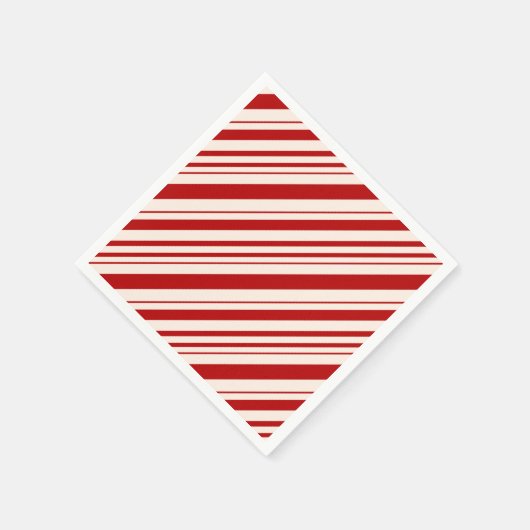 キャンディ赤と白ーの皮を剥いた スタンダードカクテルナプキン (角)